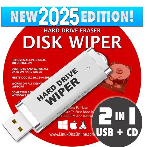 Hard drive wiper usb cd - wiper,